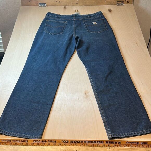 Carhartt Denim Jeans Men's‎ 38X32 Relaxed Fit Blue With Fade Distressed 100115 - Picture 4 of 6